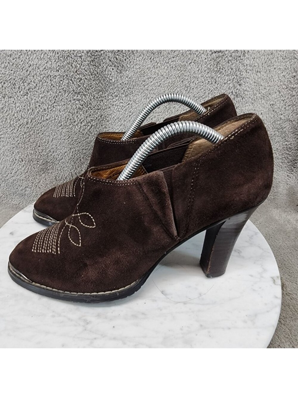 Donald J. Pliner Shoes Womens Size 6 Alice Espresso Brown Suede Booties *Read*
